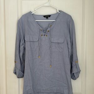 Ellen Tracy Linen Blouse